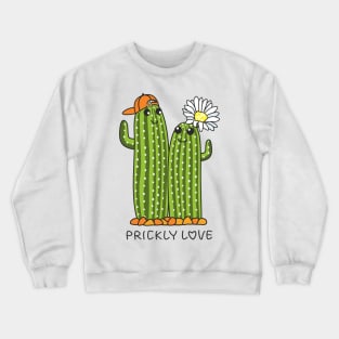 Prickly Love. Cactus illustration Crewneck Sweatshirt